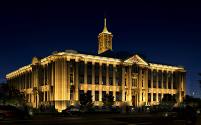 古代建筑樓體大屋頂物面的照明問題