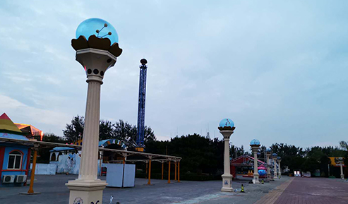 石景山游樂園歐風(fēng)街夜景實施