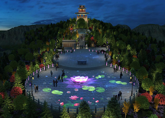 陜西佳縣白云山夜景照明規(guī)劃設計